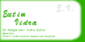 eutim vidra business card